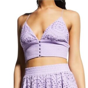 Alice + Olivia Lavender Crop Top